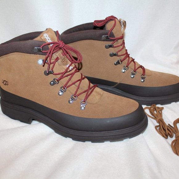 NIB UGG MEN'S BILTMORE WATERPROOF‎ SUEDE HIKER WINTER SNOW BOOTS CHESTNUT - Picture 3 of 8